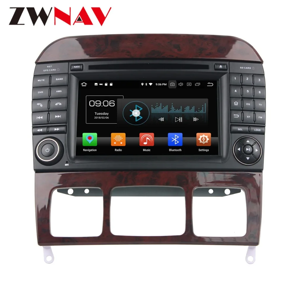 Best Android 9 Car DVD Player GPS navigation For Mercedes Benz S-Class W220/S280/S320/S350 head unit multimedia player Pad 1