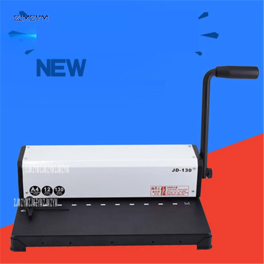 JD-130 عشرة حفرة المشبك ملزم ماكينة ثقب عقد العطاء ملف اللكم 10 حفرة ماكينة تجليد A4 جهاز ربط السلك