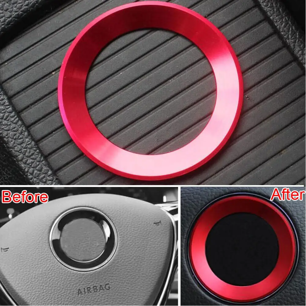 Interior 1.4 Inch Steering Wheel Ring Cover Trim Sticker For VW Golf 7 Polo Sagitar Lavida Bora Car Styling Accessories 2014-16 Interior 1.4 Inch Steering Wheel Ring Cover Trim Sticker For VW Golf 7 Polo Sagitar Lavida Bora Car Styling Accessories 2014-16