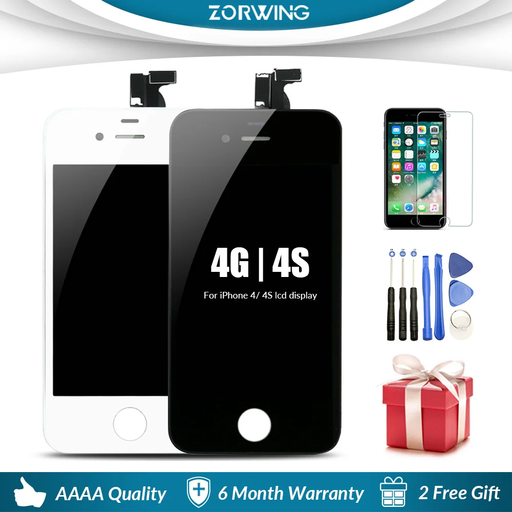 

Grade AAA LCD Screen Display For iPhone 4 4S LCD Digitizer Touch Screen Replacement Assembly Complete For iPhone4 LCD With Tools