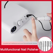 Сверлильный станок для ногтей полировщик для ногтей с ЖК-дисплеем маникюрные педикюрные пилки набор инструментов 30000 об/мин шлифовальный остекленный набор для ногтей Электрический