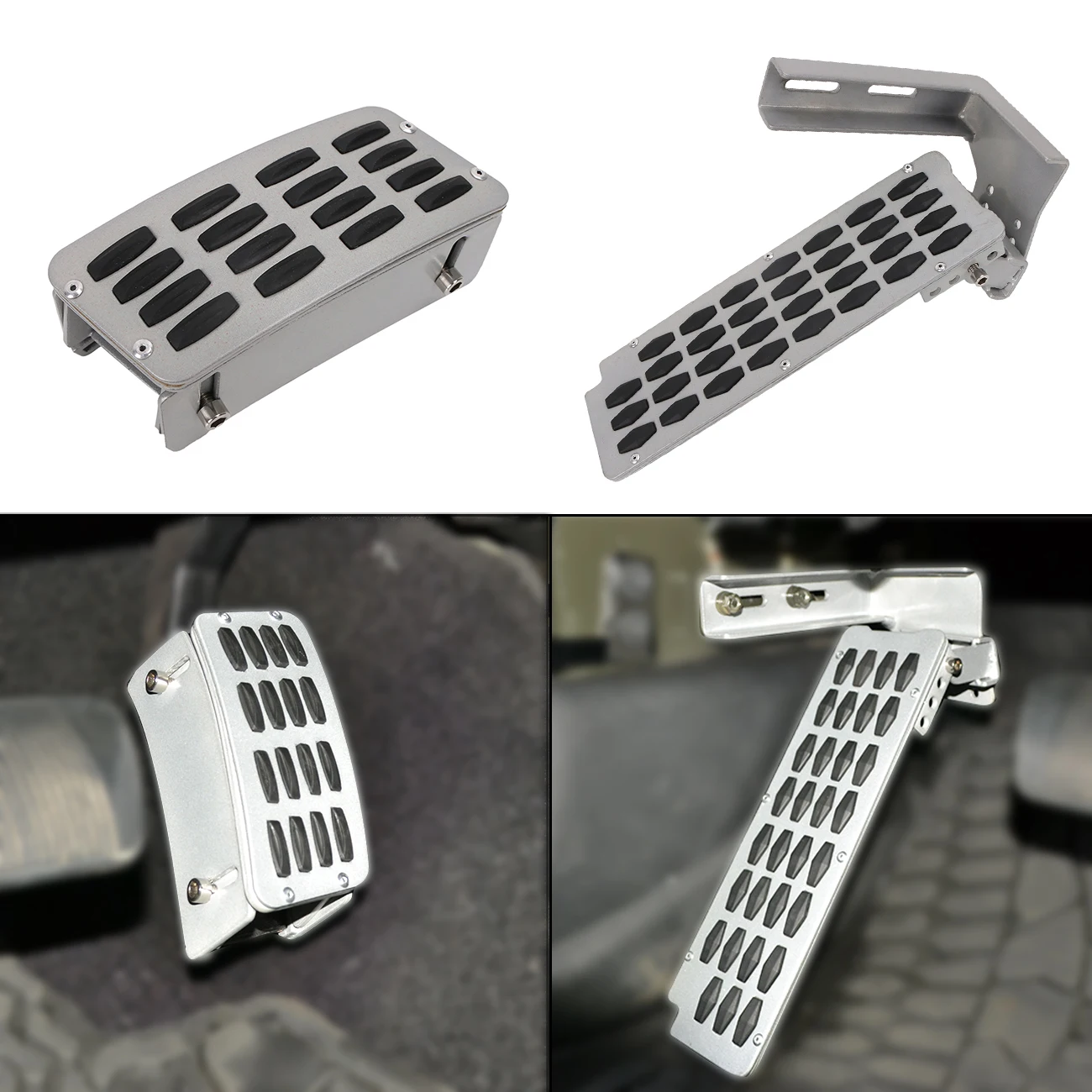 Foot Rest Pedal For Jeep Wrangler JK 2 / 4 Door 2007-2017 Heavy Metal Adjustable Kick Dead Pads Accessorise | Автомобили и