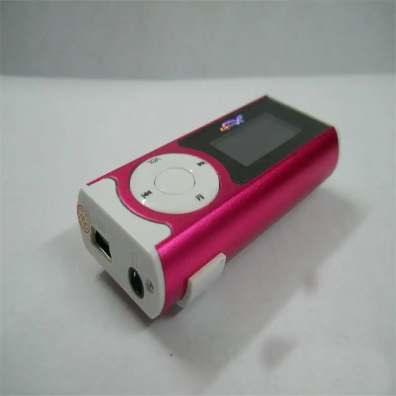 USB мини MP3-плеер с зажимом, ЖК-экран, поддержка 16 ГБ, Micro SD, TF карта, с наушниками и usb-кабелем, портативный MP3 музыкальный дизайн, спортивный