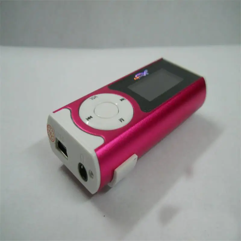 USB мини Клип MP3 плеер ЖК экран Поддержка 16 Гб Micro SD TF карта с наушниками и кабель
