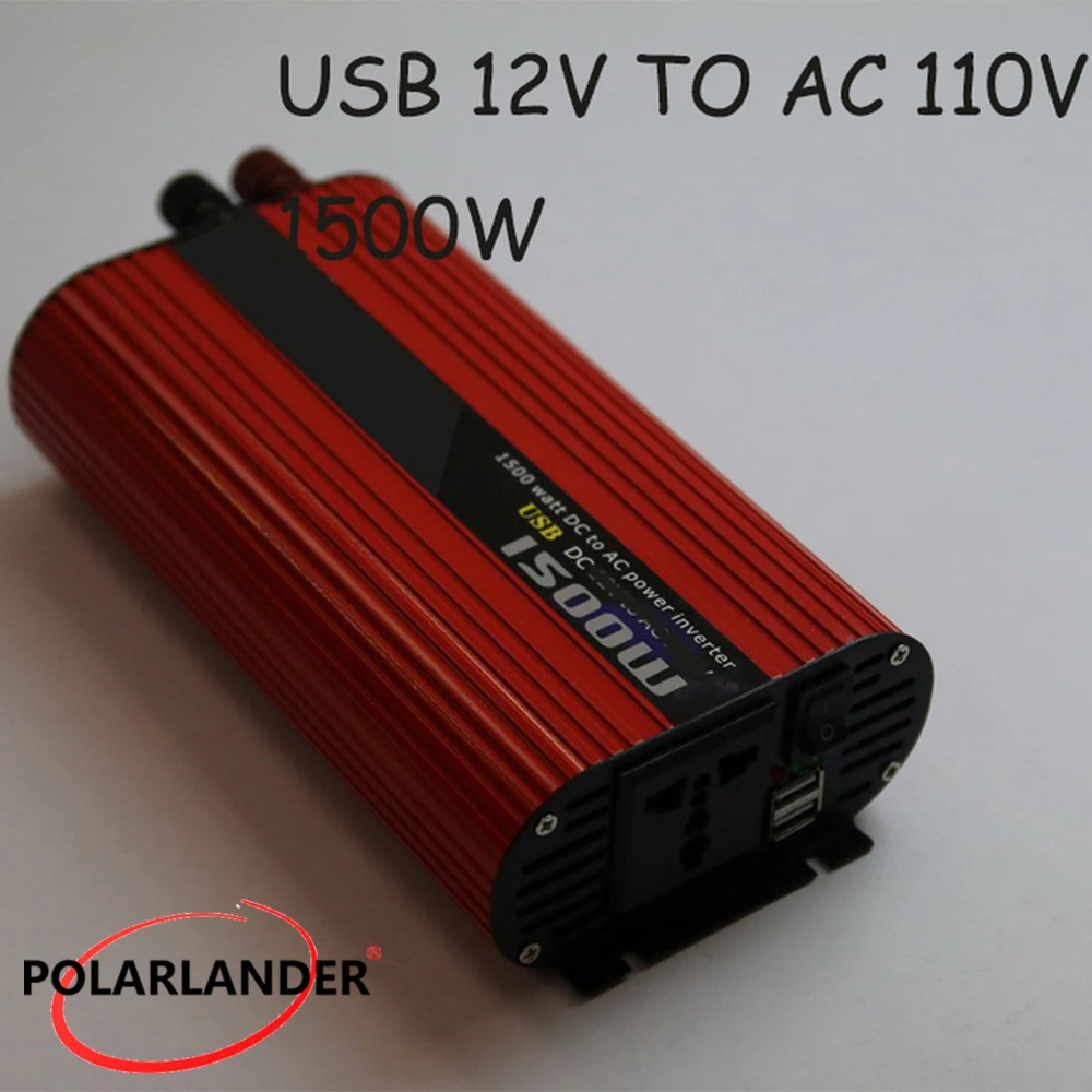 DC 24 V к AC 220 V/DC 12 V к AC 110 V/зарядное устройство двойной USB Красный Овальный Авто DC 12 V к AC 220 V/DC 24 V к AC 110 V/инвертор питания