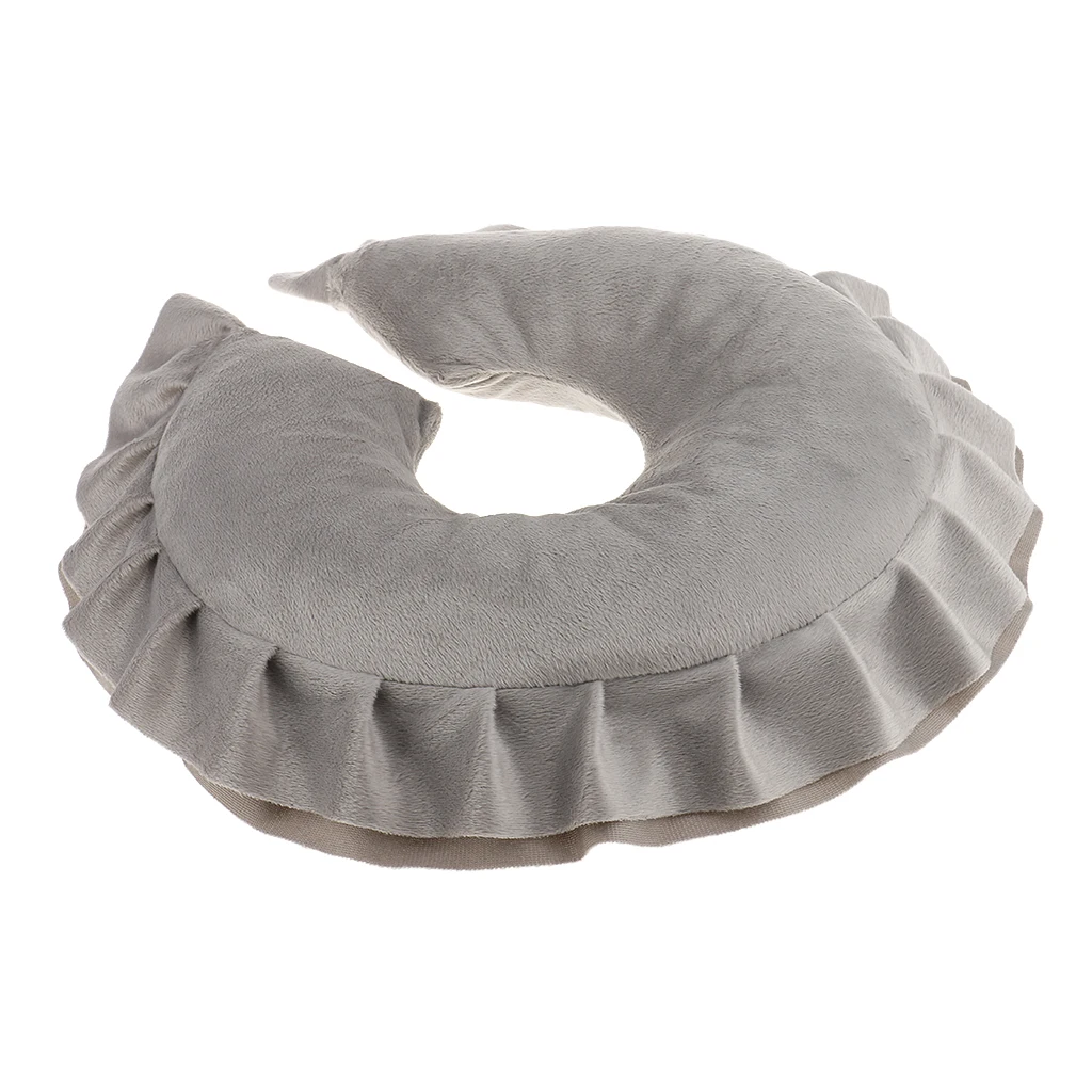 Gray Washable Cover Massage Table Bed Face Cradle Pillow with 100pcs Cushion Cover Set White