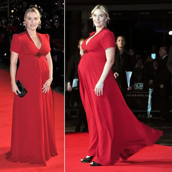2015 Red Carpet Maternity Dress Plus Size V neck Red Crystal & Beading
