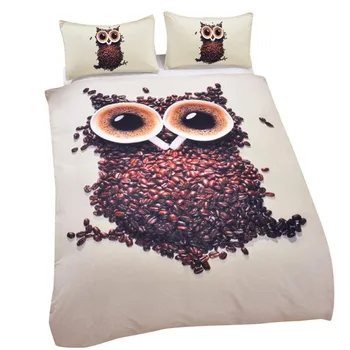 

Bedding Coffee Bean 3D Bedding Sets 3pcs Soft Microfiber Duvet Cover Set