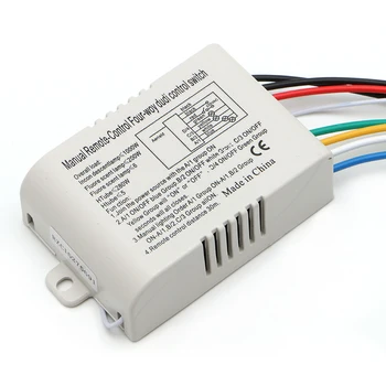 

Ceiling Fans Chandeliers Ceiling Wireless 4 Channel ON/OFF Lamp Remote Control Switch Receiver Transmitter New Board Lamp YX#