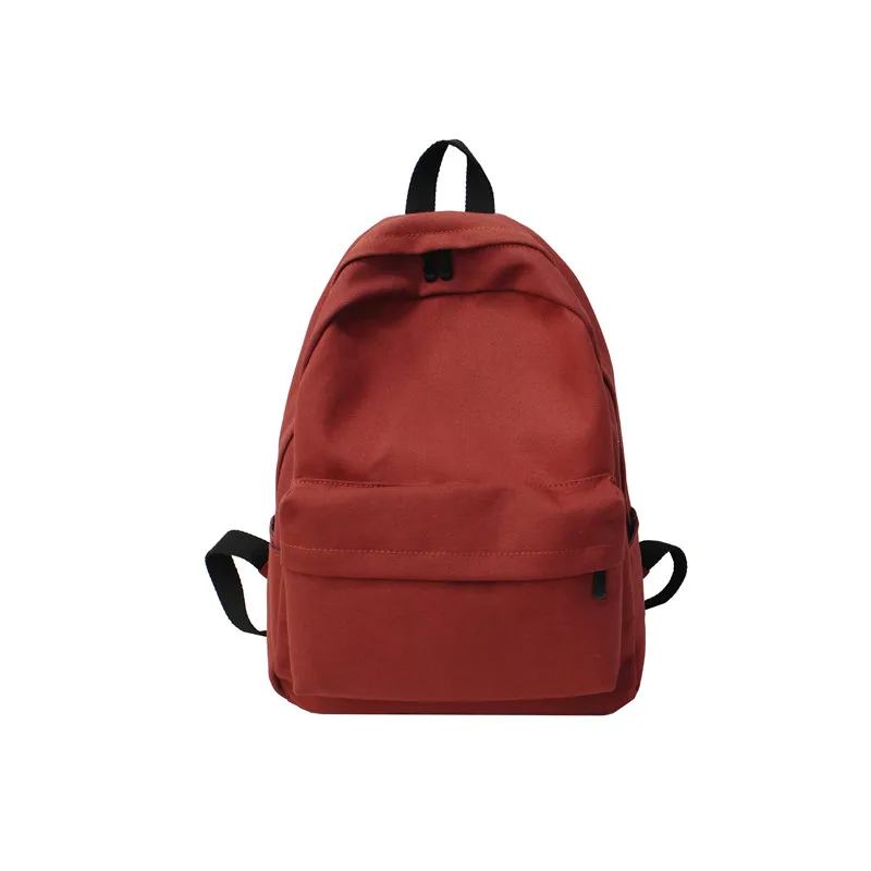 Menghuo, женский холщовый рюкзак, Одноцветный, повседневная школьная сумка для подростков, рюкзак для мальчиков, корейский, консервативный стиль, рюкзак, Mochilas Feminina - Цвет: Red