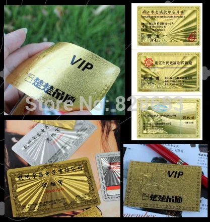 

100pcs Golden foil Metallic business cards - New!