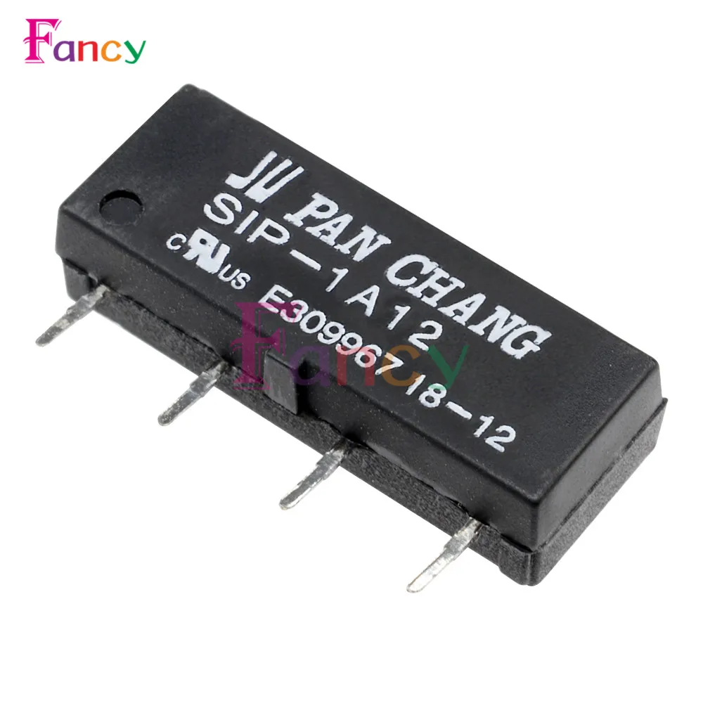 

5pcs SIP-1A12 1A12 12V 1A DIP4 Reed relay 12V Voltage NEW 4 pin Reed Relay Highly Sensitive Dry Reed Tube
