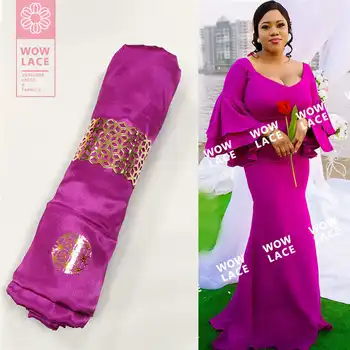 

Fuchsia Color African Dubai Satin Fabrics Indian Women Wedding Bride And Bridesmaid Dresses Material Nigerina Silk Satin Fabrics