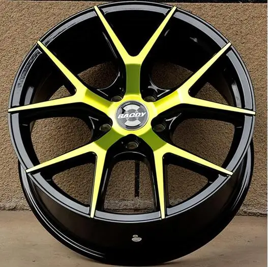 18X8.0 5X108 Yellow and White Beautiful Car Alloy Wheel Rimsin Wheels
