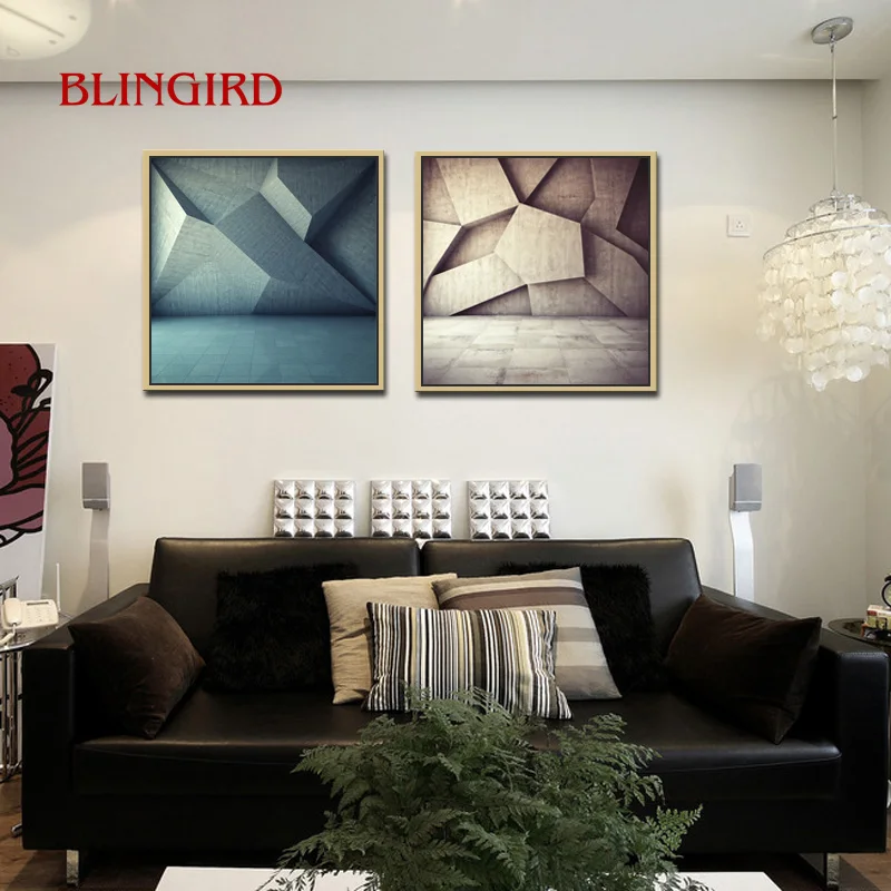 Nordic abstract three dimensional space decorative painting, living room bedroom background wall