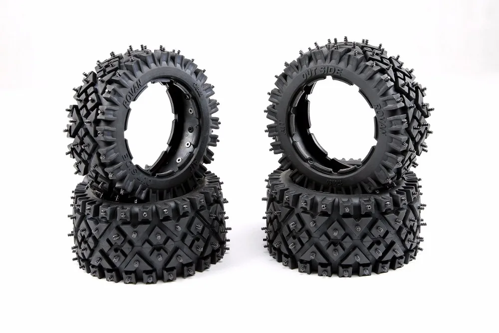 

Rovan 5B Snowland Nail Tires Nail All Terrain Tyres-4pcs/set for 1/5 Hpi Km Baja 5b Ss Rc Car Parts