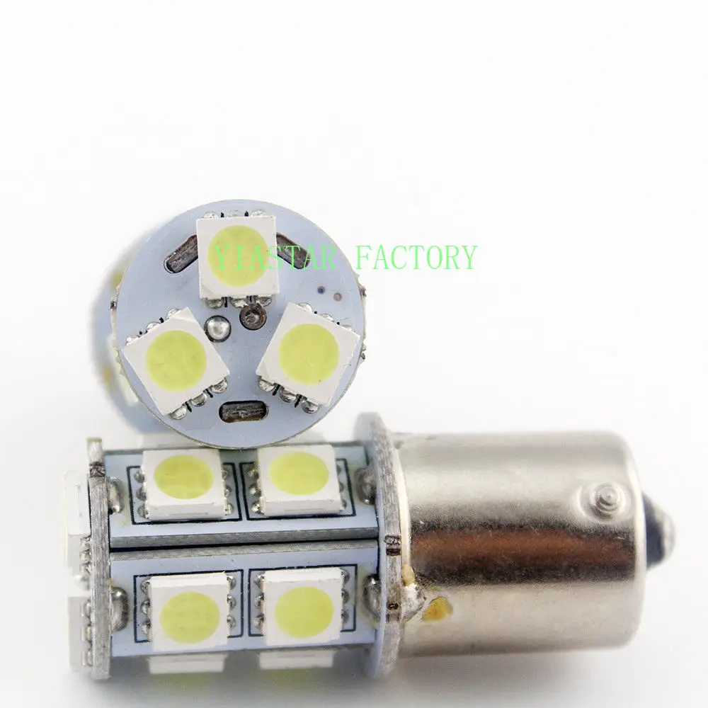Yiastar 1000 шт. X 1156 Ba15s led P21w 13Smd 5050 светодиодный стоп сигнал фонарь поворота