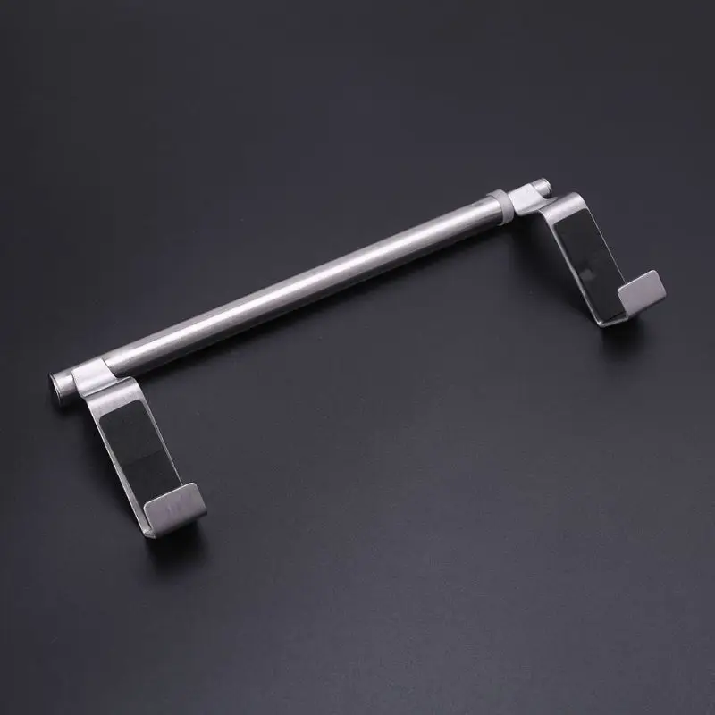 Extendable Over Door Towel Rack Bar Hanging Holder Bathroom Kitchen Hotel Cabinet Cupboard Shelf Rail Stainless Steel