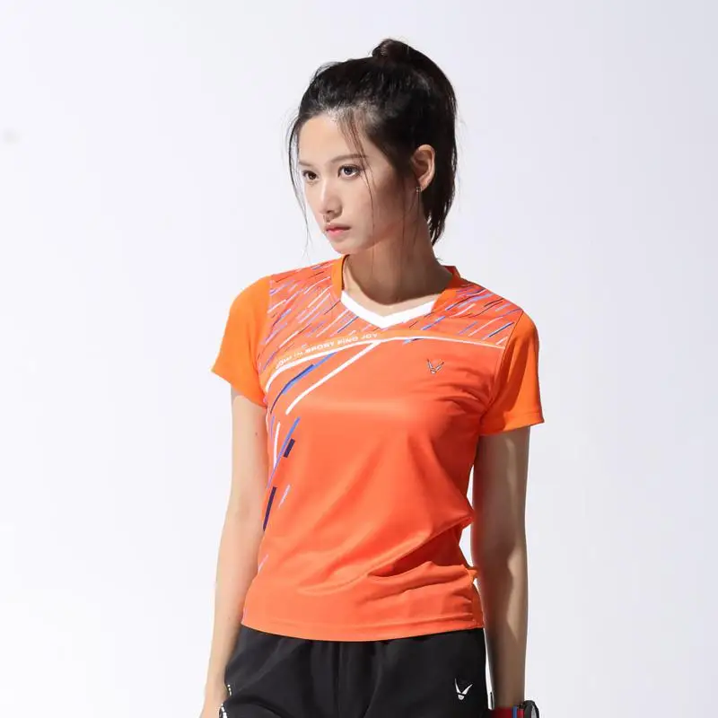 Новая спортивная одежда быстросохнущая дышащая рубашка для бадминтона для женщин/мужчин рубашка для настольного тенниса одежда командная игра футболки с коротким рукавом M-4XL - Цвет: Хаки