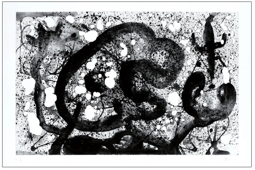 

abstract canvas prints giant poster home decoration pictures black and white canvas painting untitled by Joan Miro