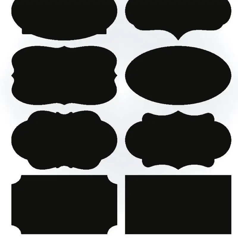 

40Pcs Waterproof Chalkboard Lables Home Kitchen Jars Bottle Tags Blackboard Stickers Office School Supplies