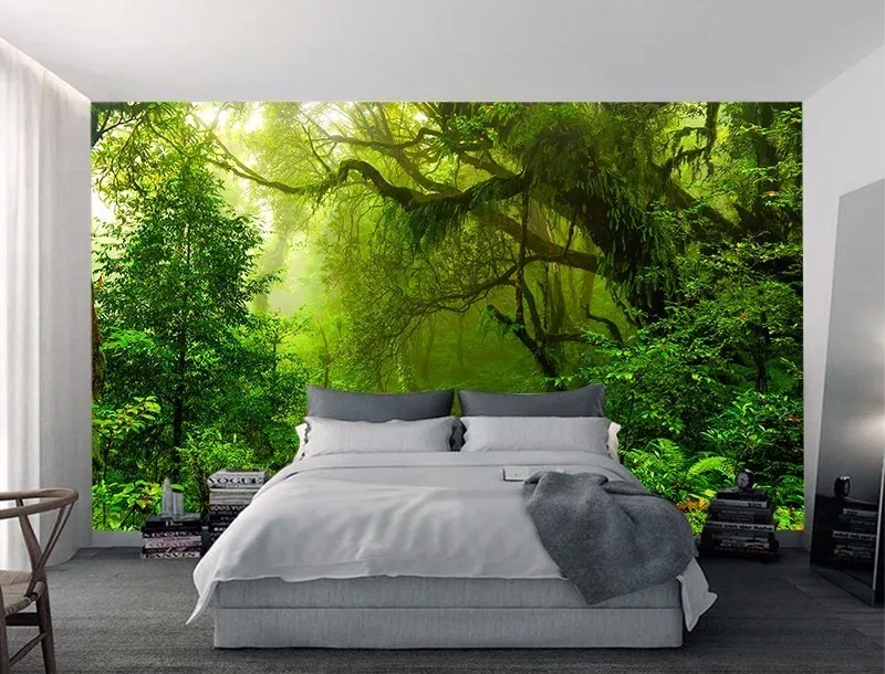 Custom Wallpaper 3D Tropics Forests Waterfall Trees Jungle Nature Modern Abstract Art Wall Sticker Living Room Bedroom Mural Custom Wallpaper 3D Tropics Forests Waterfall Trees Jungle Nature Modern Abstract Art Wall Sticker Living Room Bedroom Mural