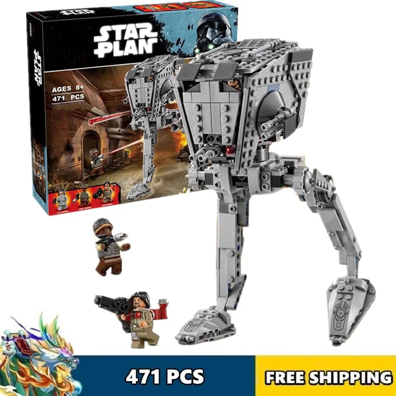 

05066 10376 Star Series War The Rogue One AT-ST Set Walker Educational Building Blocks Bricks Compatible with Starwars 75153