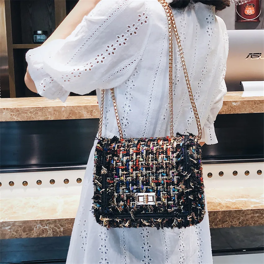 

TOYOOSKY Brand Crossbody Bags For Women 2019 Winter Luxury Handbags Designer Small Women Messenger Bags Wool bolsa feminina