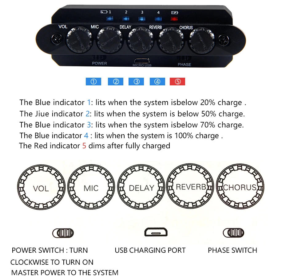 SKYSONIC R2 резонансный звукосниматель для гитары с магнитным звукоснимателем, звукоснимателем микрофона, реверберации, хора, задержки многофункционального звукоснимателя