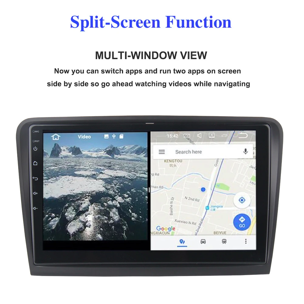 Top 10.2" 2.5D IPS Screen Car Multimedia 1 din GPS for Skoda Superb 2008 - 2014 Android 9.0 Navigation 4Gb+32Gb 8-Core Free Map WIFI 2