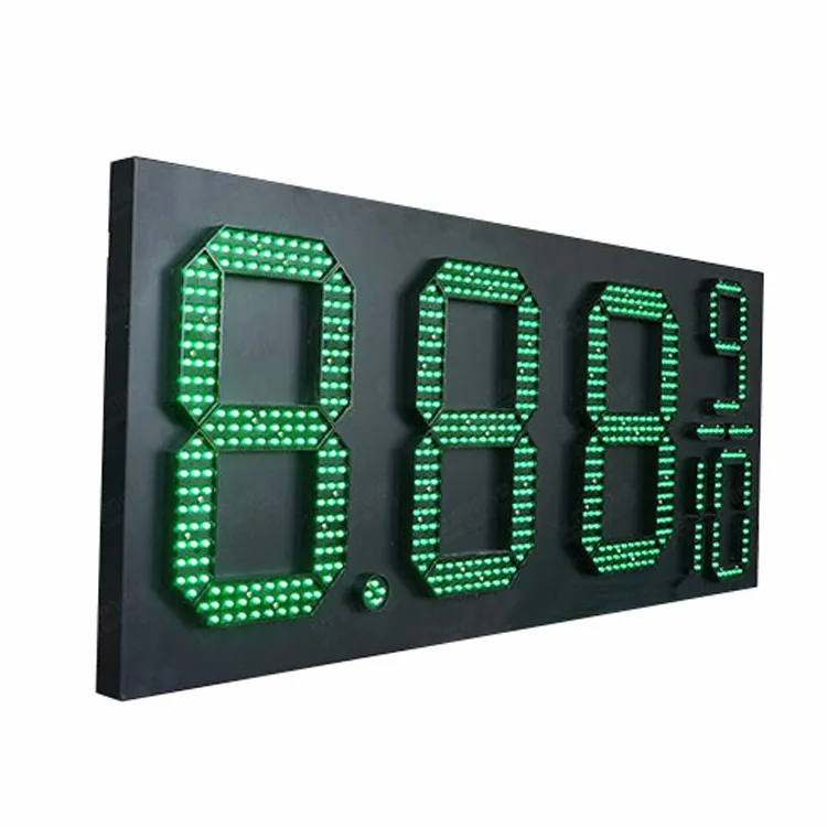 Polegada ao ar Estação de Óleo Digital de 7 8889 e 10 Acesso Frontal Verde Cor 12 Livre Alto Brilho à Prova d' Água Segmento Levou Gás Preço Sinal 3 8889 10 Acesso Frontal verde Cor 12