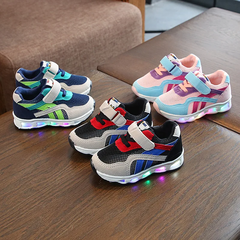 

2019 Summer Luminous Sneakers for Boys Kids Led Shoes Krasovki Children Led Luminous Girls Shoes for Kids Glowing Sneakers