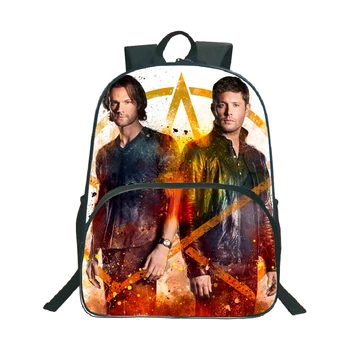 

Supernatural Winchester Bros Sam Dean School Rucksack Fashion Popular Pattern Daily Teens Backpacks Boys Girls Backpack