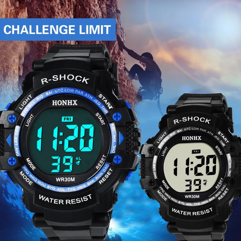 

Adult Student Men's Electronic Watch Large Screen LED Sports Watch