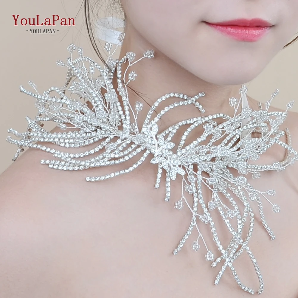 YouLaPan HP202 бисером кристалл свадебное украшение свадебная тиара foy молодых девочек Новое прибытие Ретро