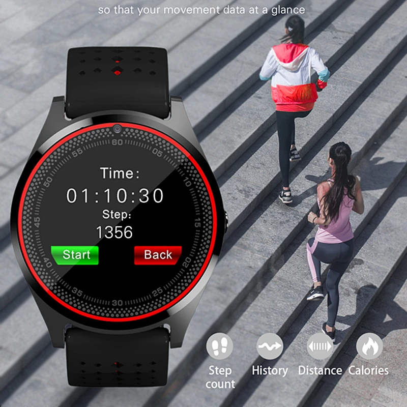 SCELTECH V9 Smart Watch With Camera Bluetooth Smartwatch SIM Card Wristwatch for Android Phone Wearable Devices PK Q18 X6 DZ09