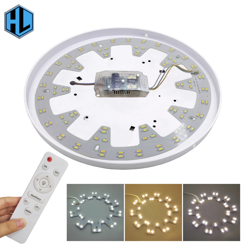 

24-36W LED ceiling light lighting fixtures indoor home bedroom three color temperature 5730SMD infrared stepless remote control