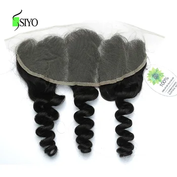 

SIYO HAIR Products Loose Wave 13x4 Ear To Ear Pre Plucked Lace Frontal Closure Malaysia Remy Hair 8"-22" Free shipping