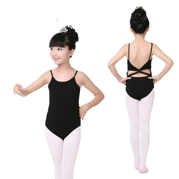 

Children's Ballet Leotards for Girls Ballerina Dance Costume Gymnastics Children Leotard Soft Stretchy Ballet Dress Black Pink