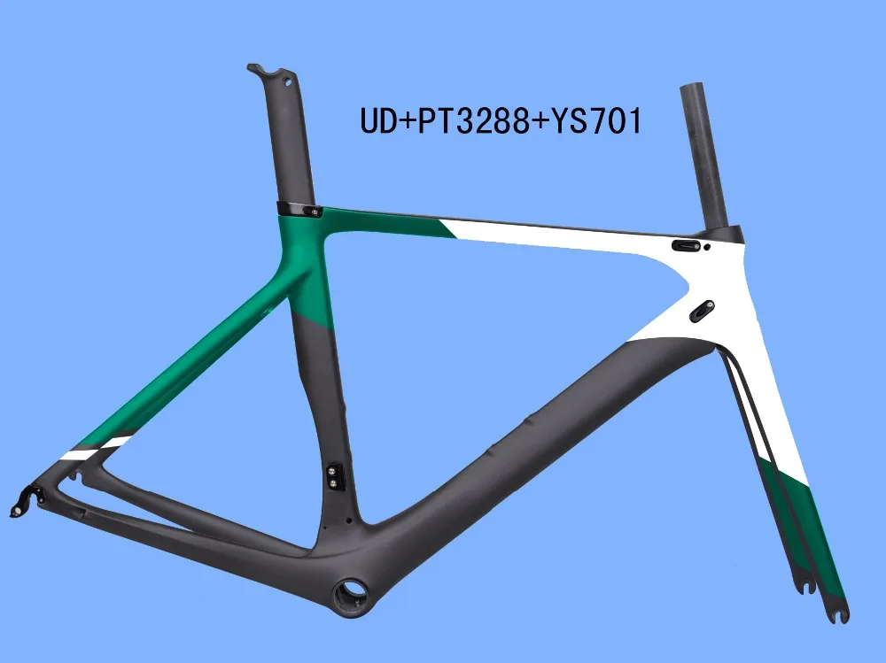 

Free shipping promotional China carbon 49cm road frames full toray carbon custom painting&decals aero racing frameset hot sale