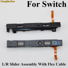 L/R Slider Assembly With Flex Cable Parts For Nintendo NS Switch Controller Joy-Con Replacement Repair Slider Set Left+Right New repair parts replacement l r buttons switches for nds lite 2 piece set