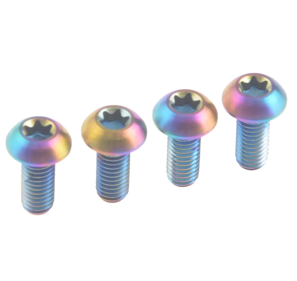 4pcs M5x12mm Titanium Ti Bolts Screws Holder Torx Head Bicycle Water