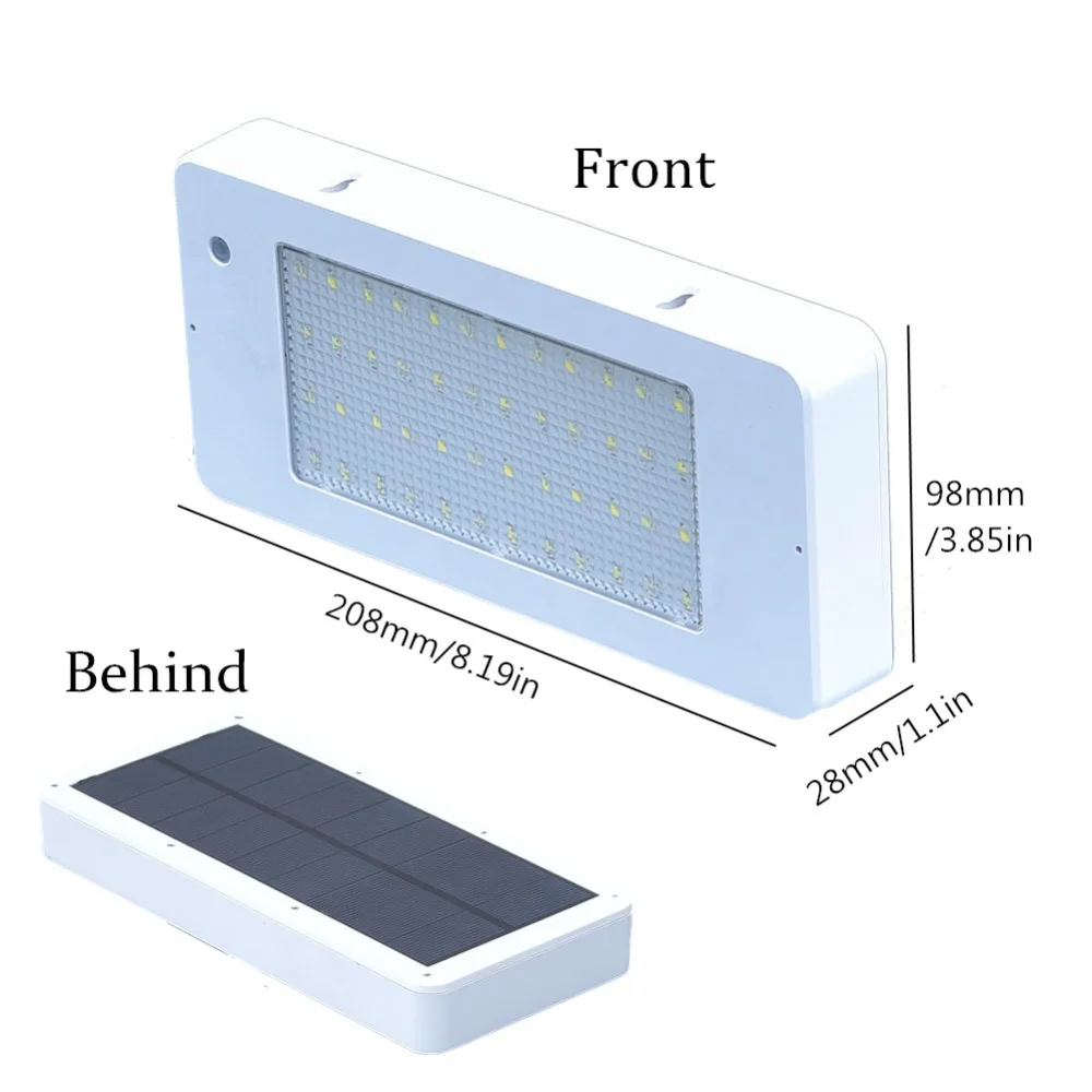 Ousam светодиодный солнечный свет 48 Светодиодный радар Датчик движения Лампа безопасности солнечные панели 800LM уличная лампа для сада для наружного освещения