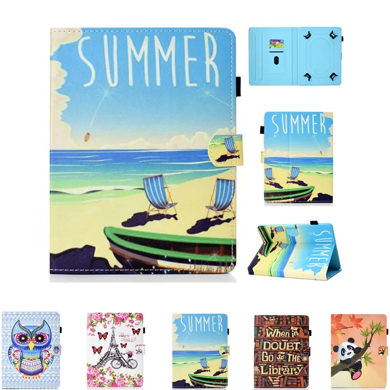 

PU Cute Cover 7 inch Universal Tablet Case For Samsung Galaxy Tab A6 E 4 3 2 7.0 For Huawei Mediapad T3 T2 T1 7.0 BGO-W09 Tablet