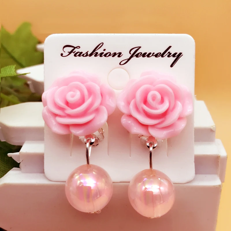 Children's earrings jewelry clip on earrings kids without holes without