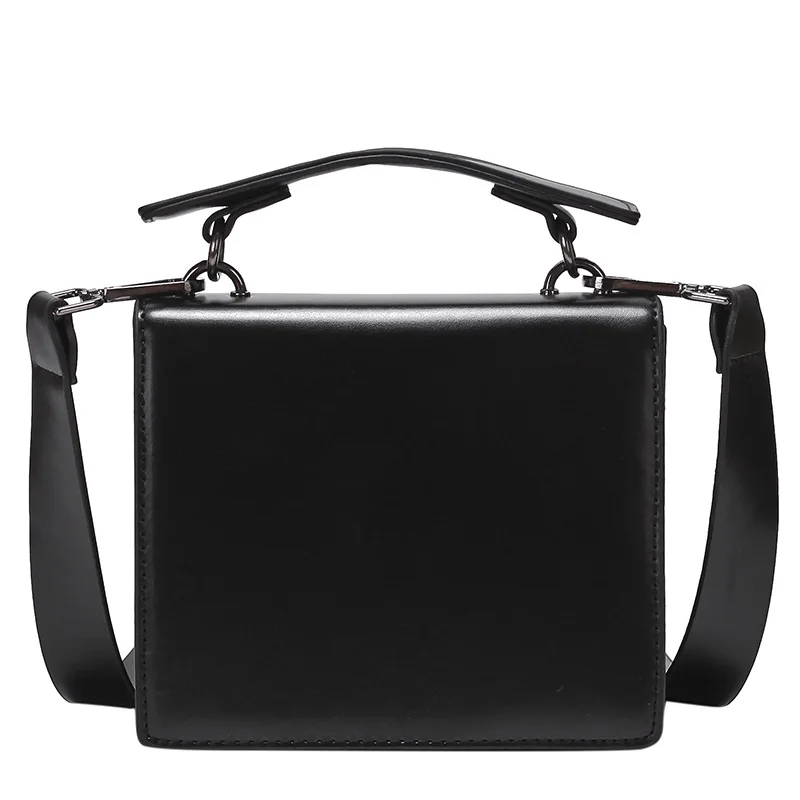 

Women's bag 2019 new Korean hot black bag simple retro broadband slung Joker fashion shoulder bag