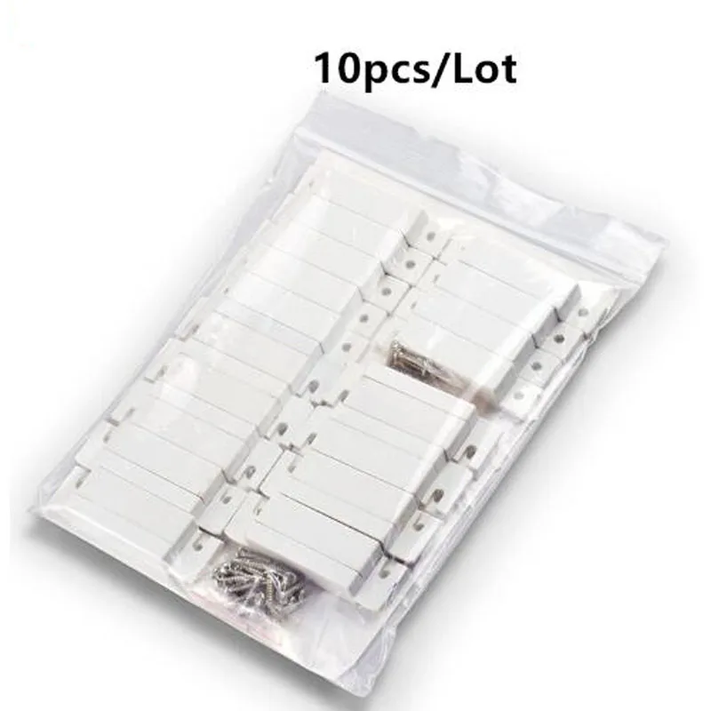 10pcs/lot White Door Window Contacts Magnetic Reed Switch Sensor (NO or NC model)