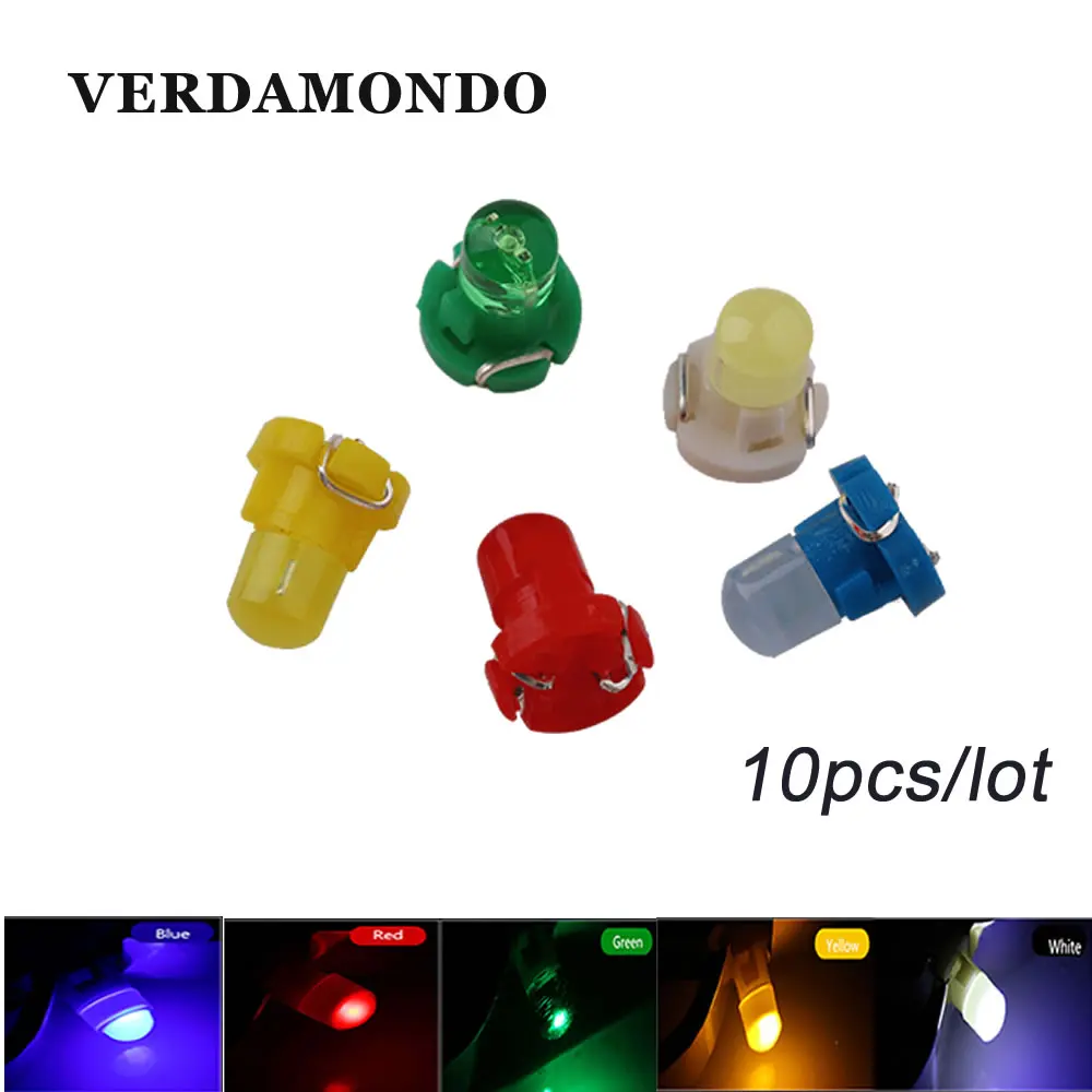 10PCS Innen Licht T3 Keil LED Auto Instrument Gl hbirnen 12V Autos Auto 
