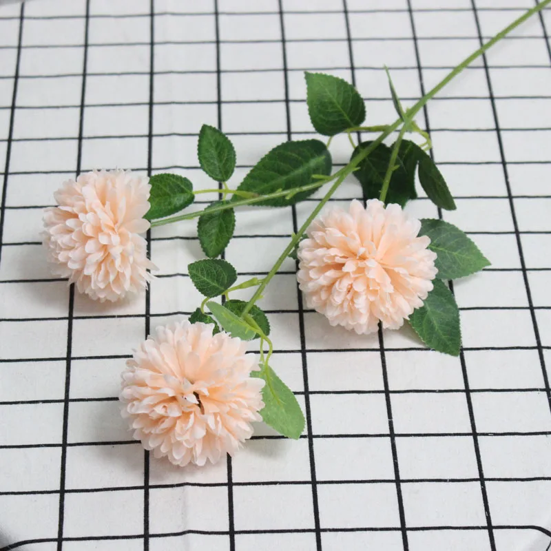 3 ветки гортензии Хризантема Отель Свадебный фон организовать украшение цветок фотографии реквизит шелковые искусственные цветы