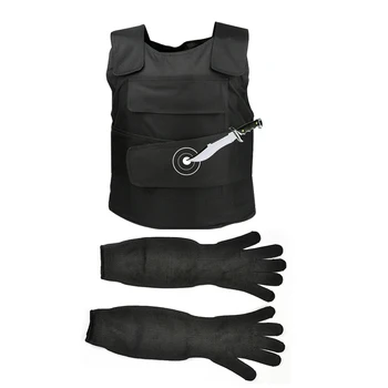 

2pcs/lot Tactical Stabproof Vest Anti Cut Work Long Gloves Outdoor Safety Knife Resistant Self Defense Tungsten Steel Iiner Plat